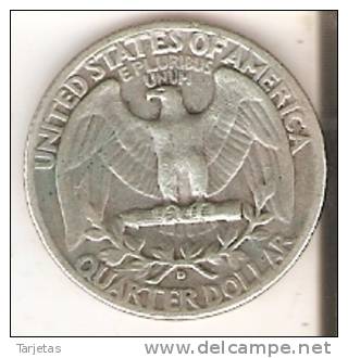 MONEDA  DE PLATA DE ESTADOS UNIDOS DE 1 QUARTER DEL AÑO 1942 DENVER  (COIN) SILVER-ARGENT - 1932-1998: Washington