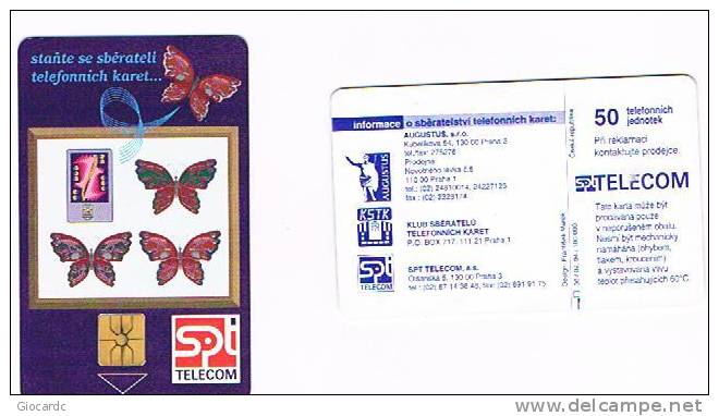 REPUBBLICA CECA (CZECH REPUBLIC) - SPT TELECOM CHIP - 1994 FARFALLE: BUTTERFLIES    N. 36 / 02.94 - USED - RIF. 3263 - Papillons