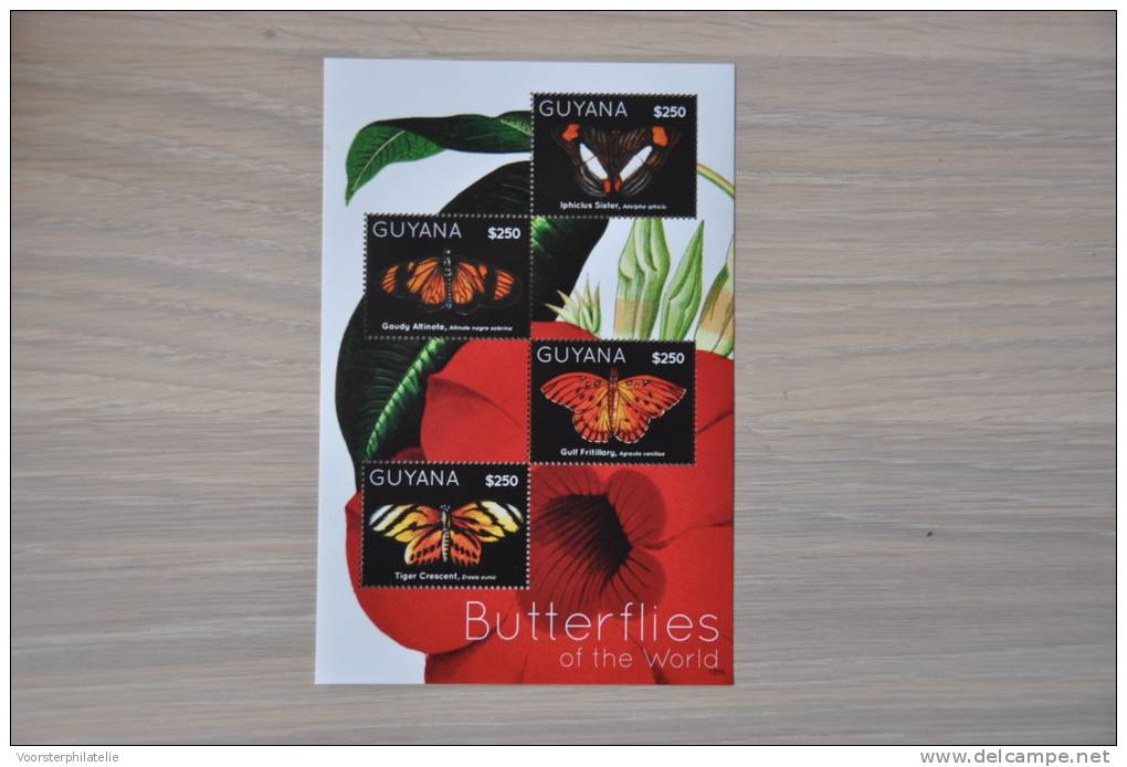 M1-23 ++ GUYANA 2012 PAPILLON VLINDERS SCHMETTERLING BUTTERFLY  MNH ** POSTFRIS NEUF - Guyana (1966-...)