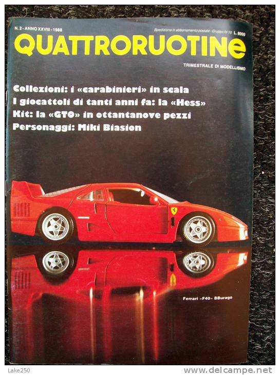 QUATTRORUOTINE N°2 ANNO XXVIII  1988 Rivista Di Automodellismo - Italy