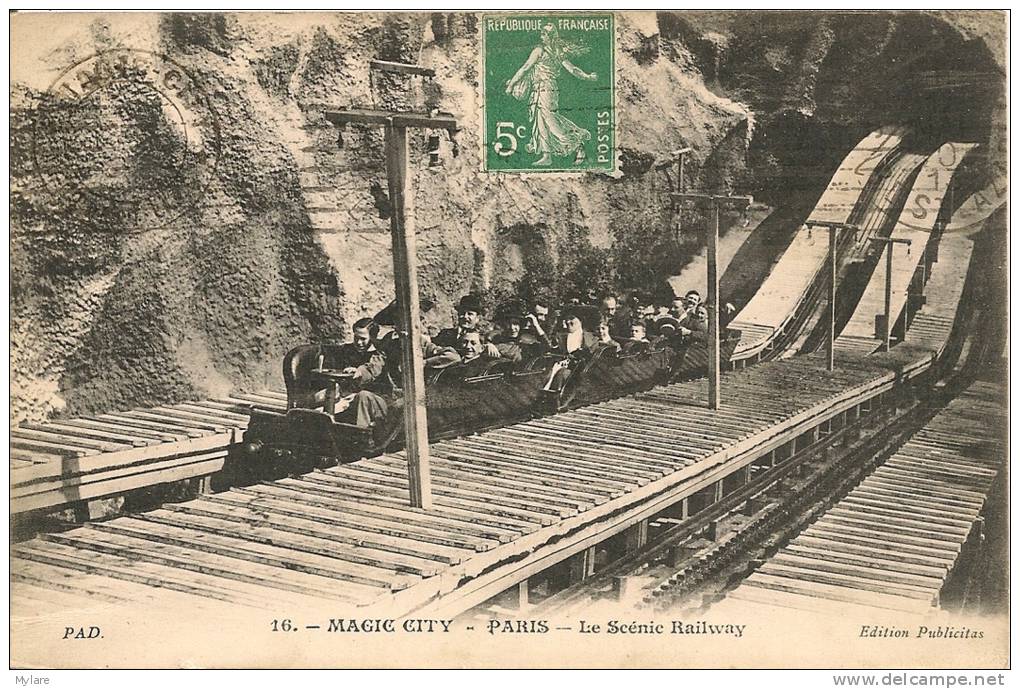 Cpa Paris7 Majic City  Quai D´Orsay Le Scénic Railway - Paris (07)