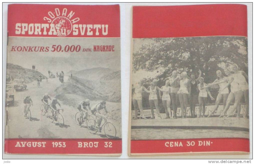 TOUR DE FRANCE 1953. ( Yugoslav Vintage Magazine ) Cycling Cyclisme Football Rowing Aviron Tennis Synchronized Swimming - Cycling