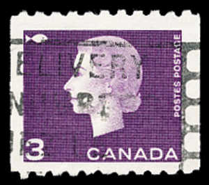 Canada (Scott No. 407 - Queen Elizabeth II) [o] COIL - Coil Stamps