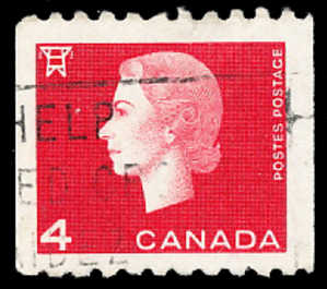 Canada (Scott No. 408 - Queen Elizabeth II) (o) - Roulettes