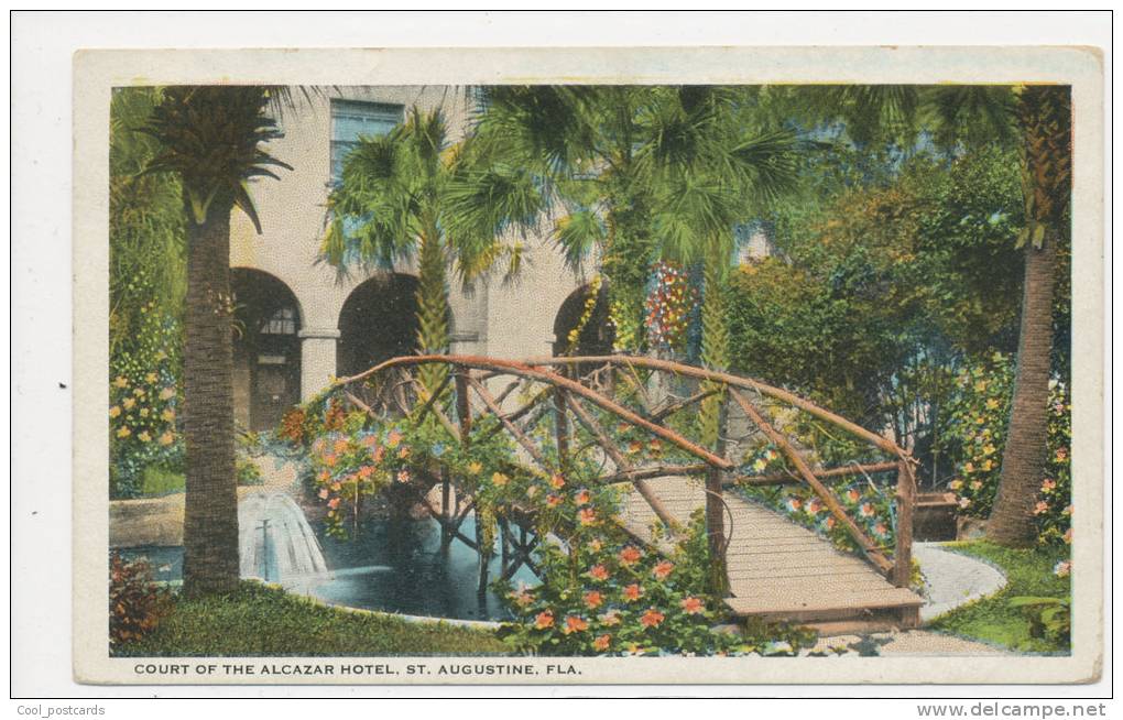 ST. AUGUSTINE, COURT OF THE ALCAZAR HOTEL, EX Cond. PC, Unused, Ca 1910 - St Augustine