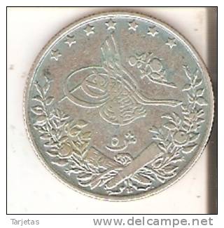 MONEDA DE PLATA DE EGIPTO DE 5 QUIRSH DEL AÑO 1293 (COIN) SILVER-ARGENT - Egypt