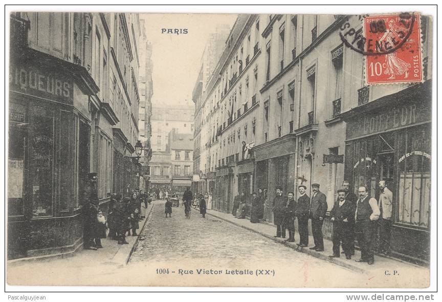 CPA PARIS 20 - RUE VICTOR LETALLE - District 20