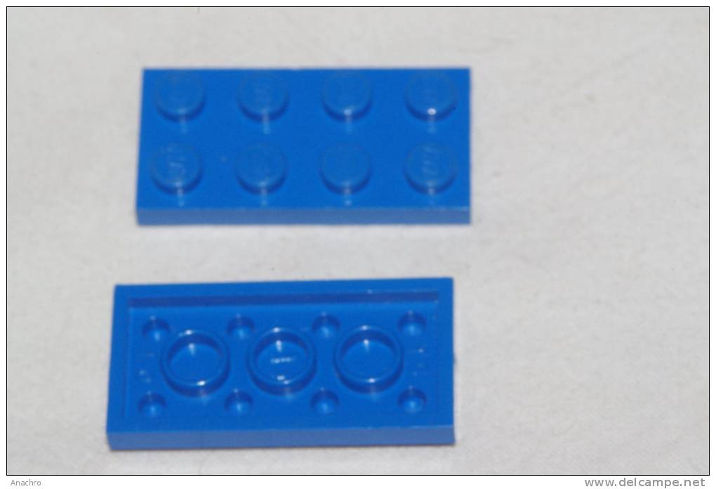 PLAQUE BLEU FINE 2 X 4 LEGO ANCIEN 1967 - Lego System