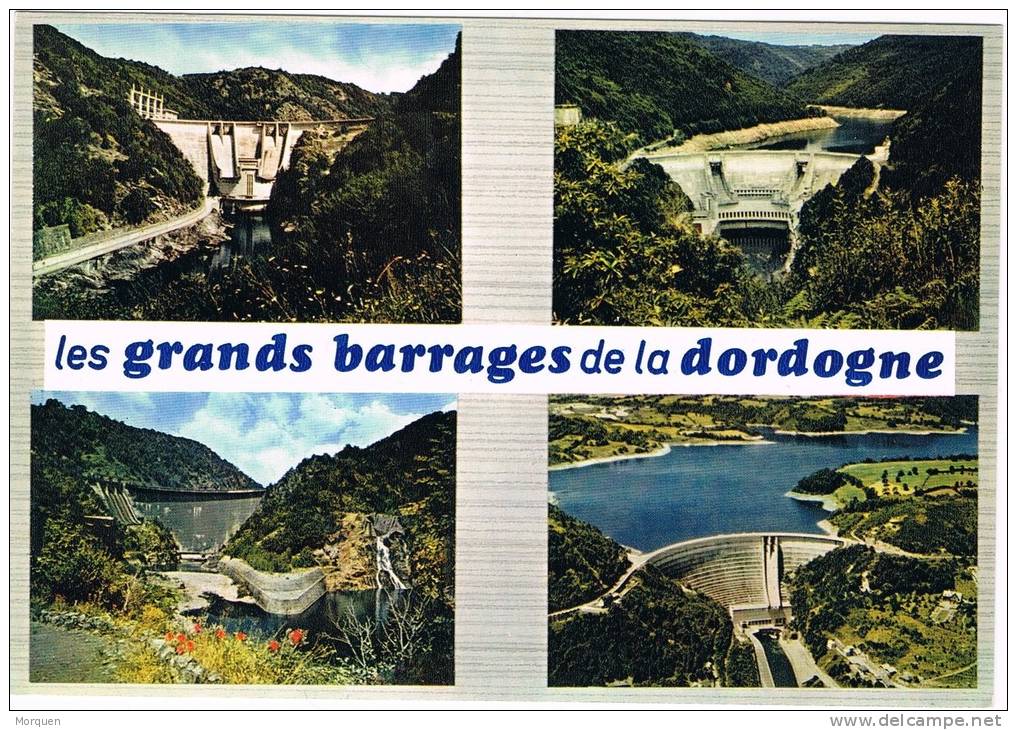Postal Les Barrages De La Dordogne. Vistas Varias - Otros & Sin Clasificación