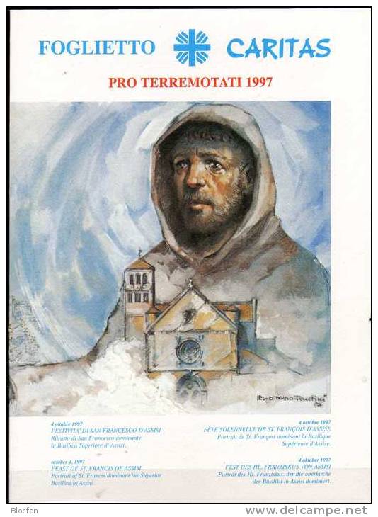 Erdbeben-Hilfe Der Caritas-International Vatikan 1002/5 Als Block 10I ** 40€ Im Gedenkheft Kunst Rom Booklet Bf Vaticane - Booklets