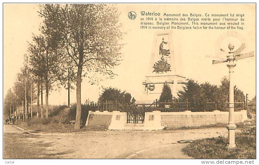 WATERLOO - Monument Des Belges (Nels) - Waterloo