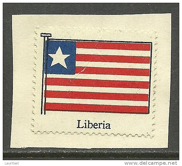 LIBERIA Old Poster Stamp Cinderella Flagge Flag - Liberia