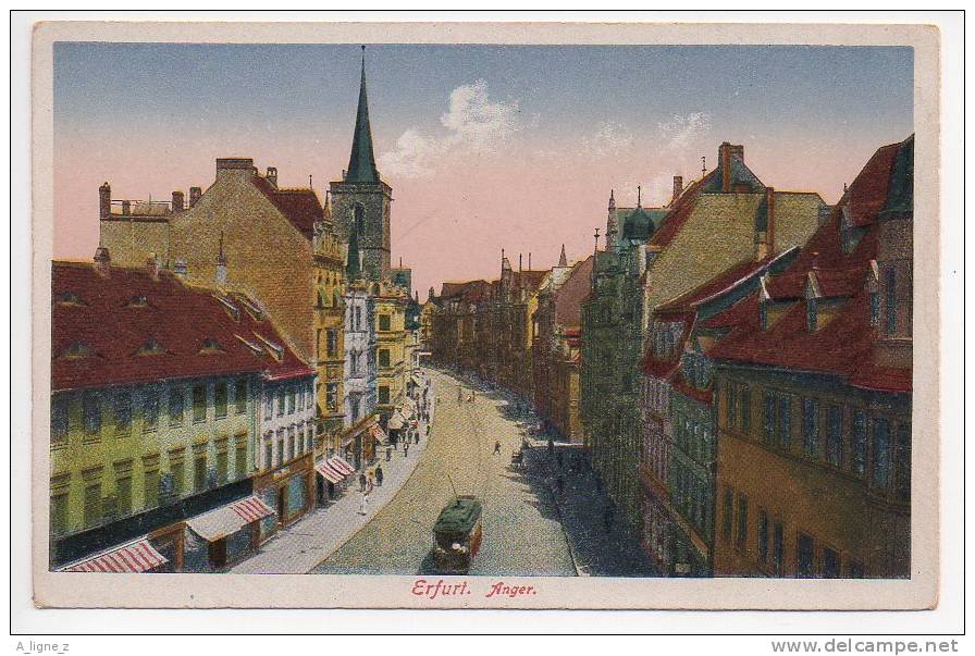 Ref 76 -  CPA - Allemagne - ERFURT Anger Tramway - Erfurt