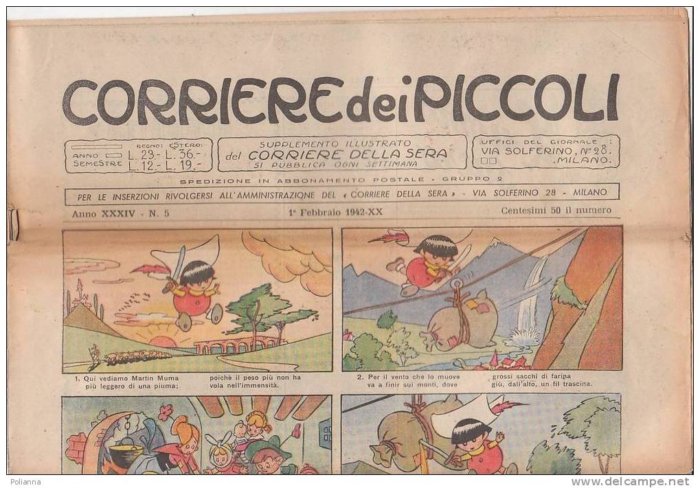 C0766 - CORRIERE DEI PICCOLI 1 Febbraio 1942/Illustraz.DEVITA/CHILETTO/PAGOT - Corriere Dei Piccoli