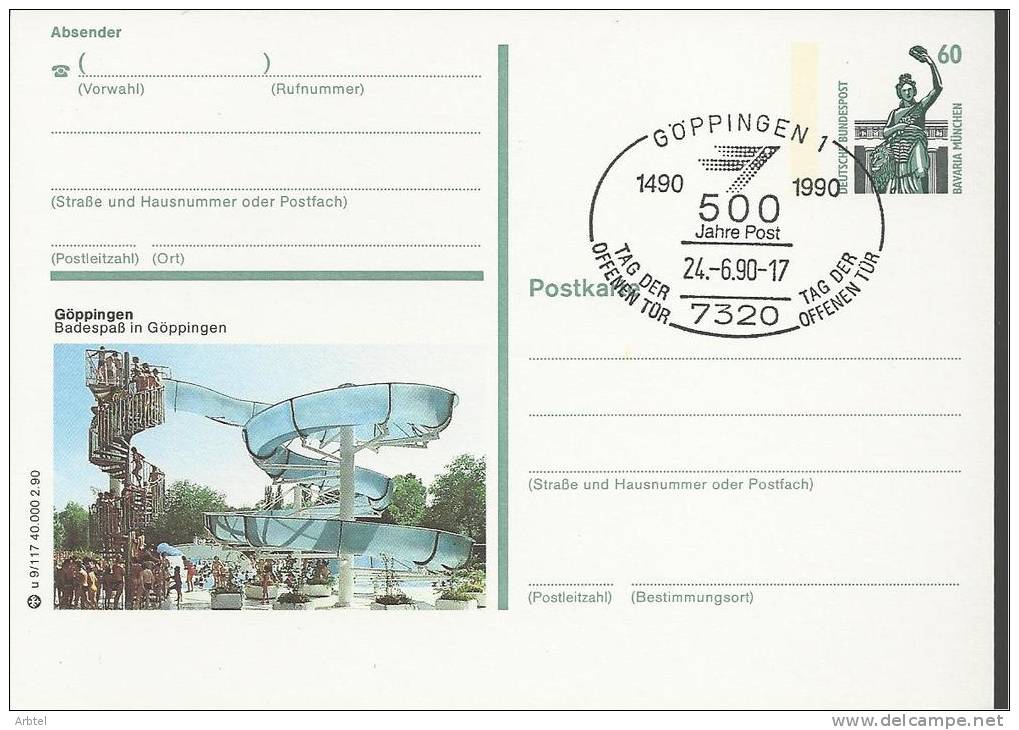 ALEMANIA TARJETA ENTERO POSTAL GOPPINGEN 1982 - Illustrated Postcards - Used