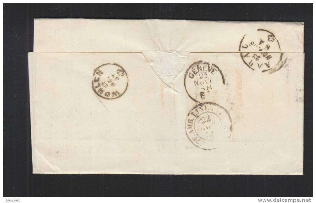 Lettera Firenze Wohlen Svizzera 1858 - 1. ...-1850 Prefilatelia