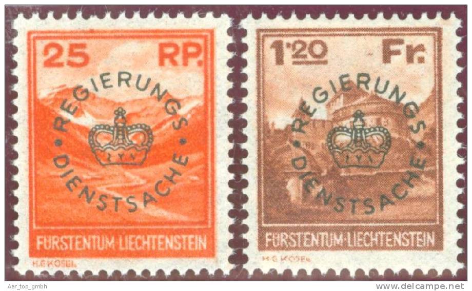 Liechtenstein Dienst 1932 Zu#D9+D10 * Falz - Service