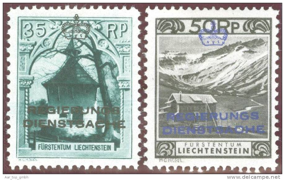 Liechtenstein Dienst 1932 Zu#D5C+D6C * Falz Gezähnt 10.5/11.5 - Service