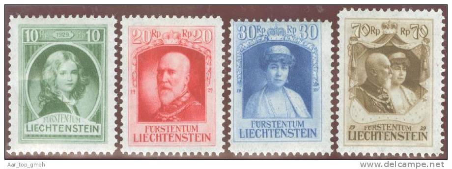 Liechtenstein 1929 Satz Zu#80-83 Mi#90-93 * Falz - Neufs