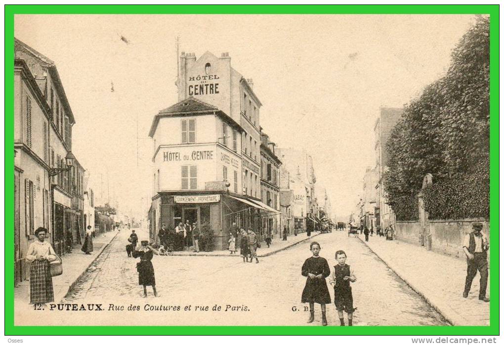 -12-PUTEAUX-Rue Des Coutures Et Rue De Paris.(recto Verso) - Puteaux