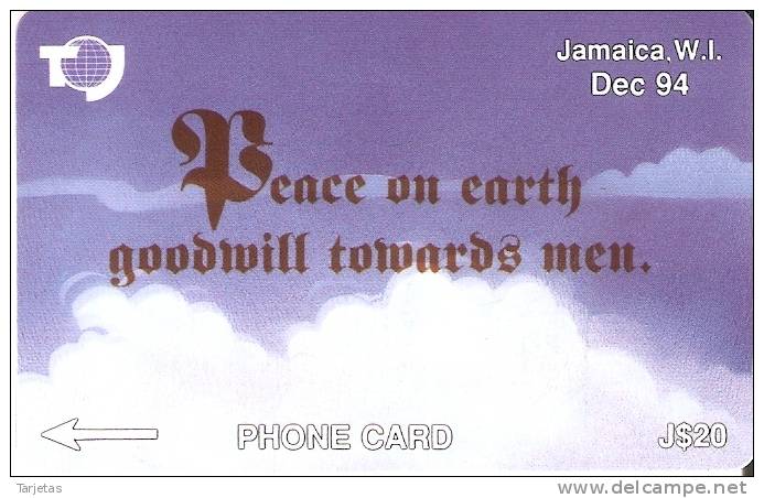 TARJETA DE JAMAICA DE PEACE ON EARTH  19 JAMC - Jamaïque