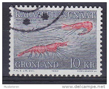 Greenland 1983 Mi. 133    10 .00 Kr Meerestiere Tiefsee-Garnele (Cz. Slania) - Used Stamps