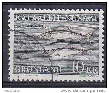 Greenland 1986 Mi. 168, 10.00 Kr Meerestiere Fish Fisch Poisson Lodde - Oblitérés