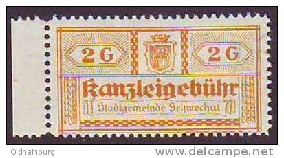 0462a: Kanzleigebühr Schwechat 2 Groschen 1925, Abklatsch- Unikat, RRR - Ungebraucht