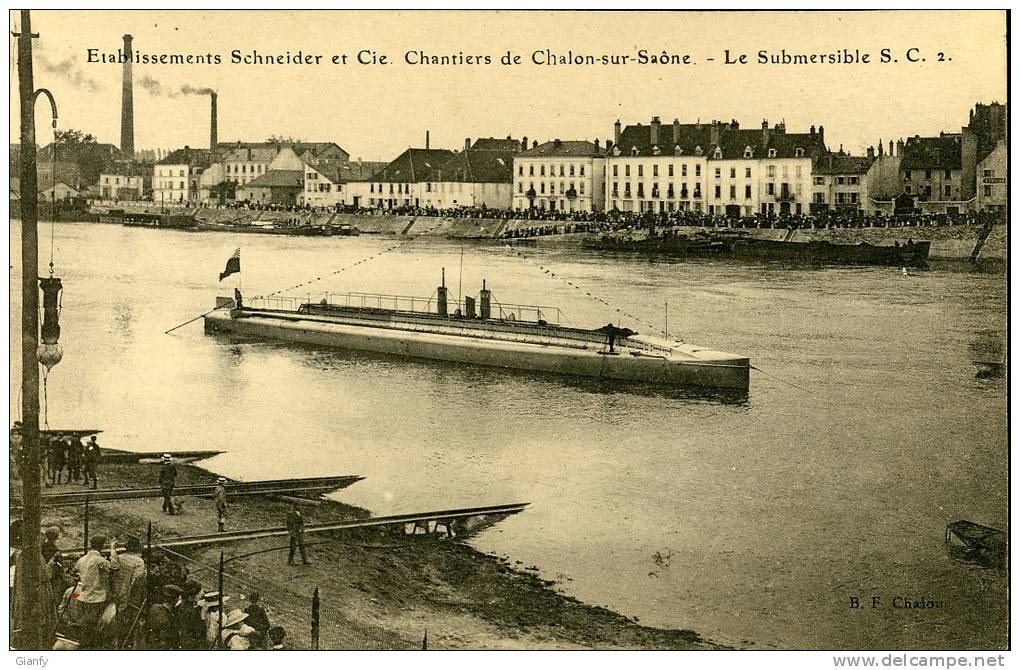 MARINA MILITARE FRANCIA SOMMERGIBILE S.C. 2 1915 CHALON SUR SAONE - Submarines