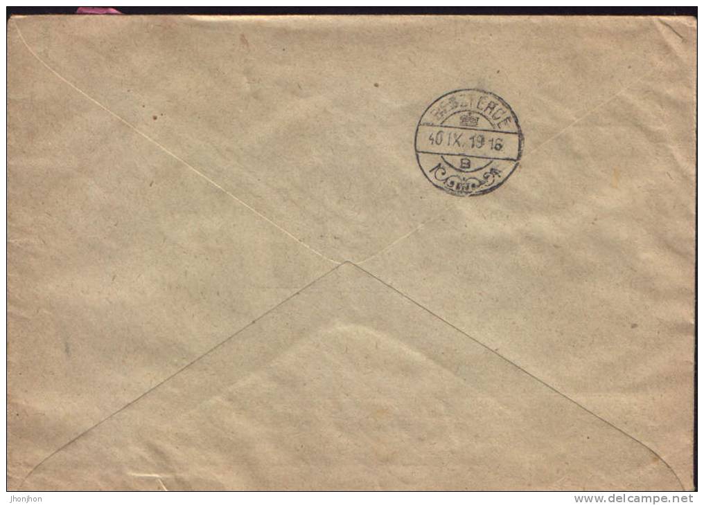 Hungary-1916-Envelope Custom (Central Publicity Agency) Circulated Bistritza (now Romania) - Covers & Documents