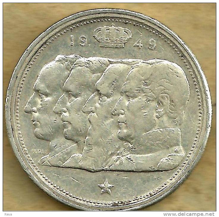 BELGIUM BELGIE 100 FRANCS SHIELD FRONT MEN HEADS BACK 1949 VF AG SILVER KM? READ DESCRIPTION CAREFULLY !!! - 100 Franc