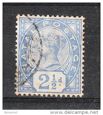 Natal   -   1891.  2½ D  Blu.  Fine - Natal (1857-1909)