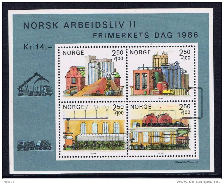 N Norwegen 1986 Mi Bl. 6 950-53 Mnh - Ungebraucht