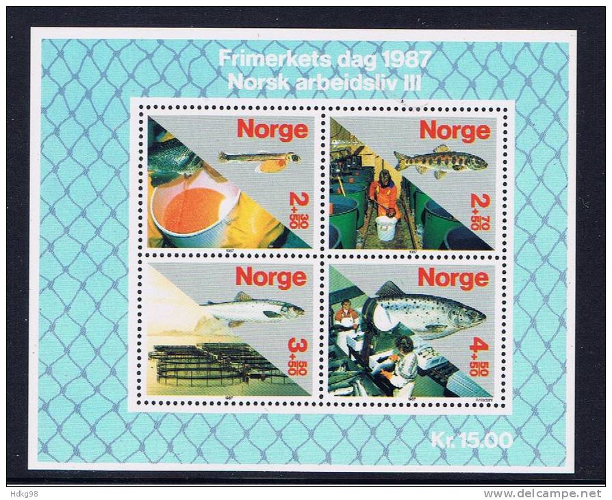 N Norwegen 1987 Mi Bl. 8 975-78 Mnh - Ongebruikt