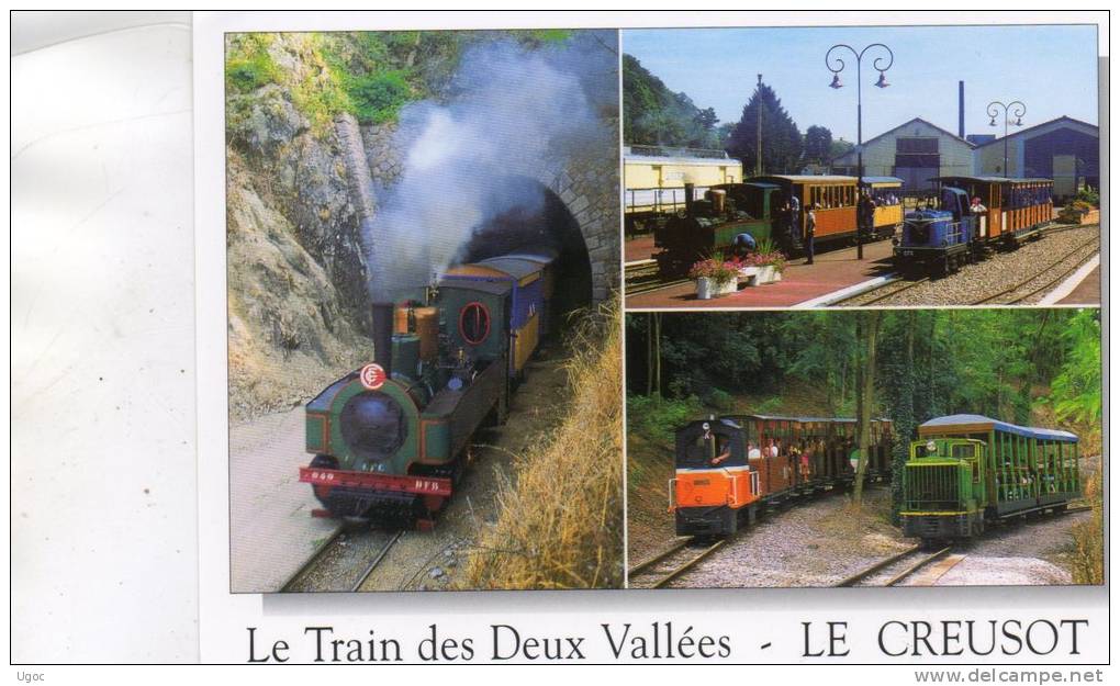 CPSM -71 - LE CREUSOT - Parc Touristique Des Combes - Le Train Des Deux Vallées -  323 - Le Creusot