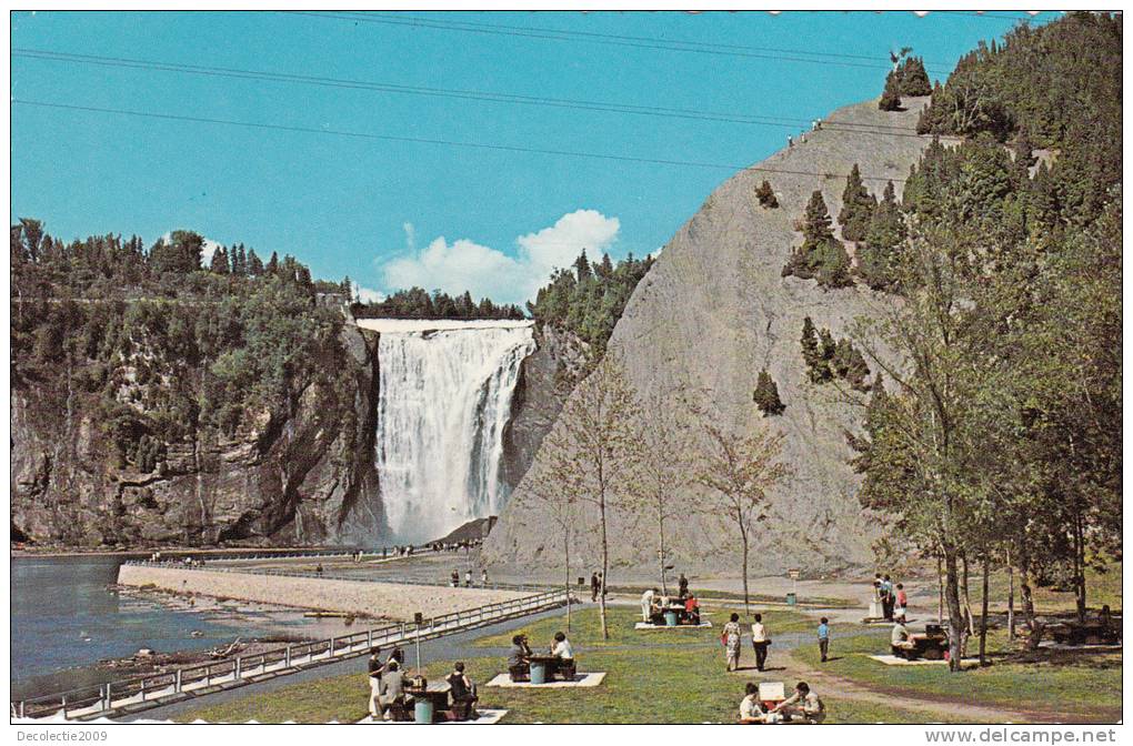 BR4660Montmorency Falls Quebec   2 Scans - Chutes Montmorency