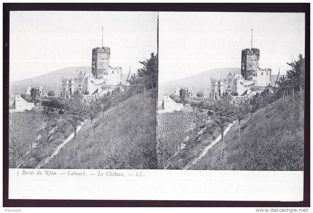 319 - ALLEMAGNE - BORDS DU RHIN - LAHNECK - Le Chateau - Dos Non Divisé - Lahnstein