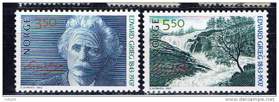 N Norwegen 1993 Mi 1125-26 Mnh - Neufs