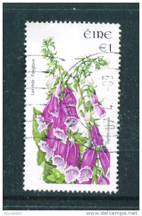 IRELAND  -  2004  Flower Definitives  1 Euro  26 X 47mm  FU  (stock Scan) - Used Stamps