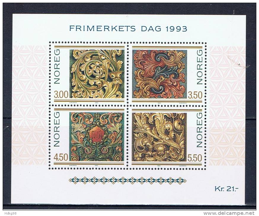 N Norwegen 1993 Mi Bl. 20 1135-38 Mnh - Neufs