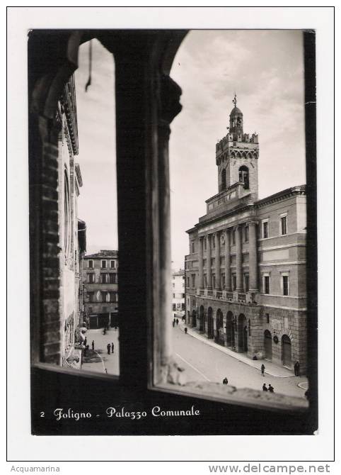 FOLIGNO - Palazzo Comunale - Cartolina FG BN V 1953 - Foligno