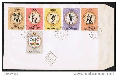 HUNGARY   1960's Olympics Issue On FIRDST DAY COVER (Aug 21 1960) OS-5 - FDC