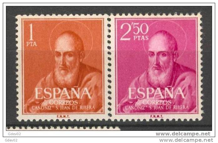 ES1292-1981TCO.España.Spain.  Espagne.Canonisacion  De JUAN DE RIBERA. 1960.( Ed 1292/3**),sin Charnela. LUJO - Otros & Sin Clasificación