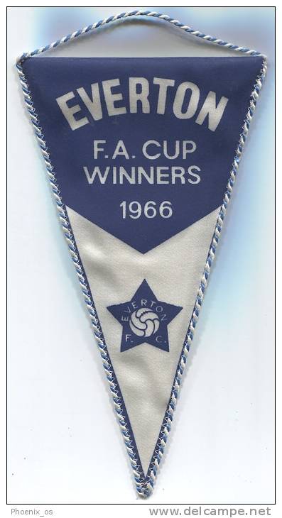 EVERTON Football Club - F.A. Cup Winners, 1966. Pennant, Flag, England - Habillement, Souvenirs & Autres