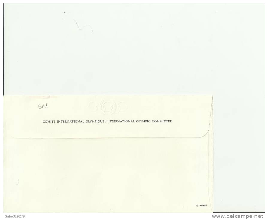 SWITZERLAND OLYMPIC GAMES LAUSANNE 1984 - FDC INTL COMMITTEE W 1 ST 80 POST BERN-LOCARNO BERN FEB 21, 1984 RE SW 1 - Cartas & Documentos