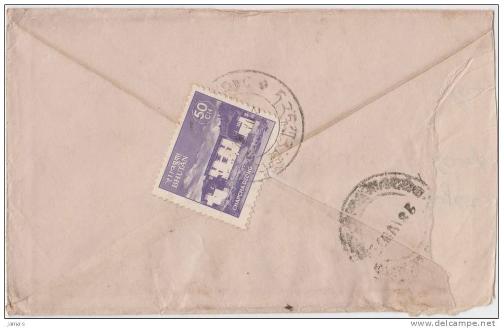 Bhutan Cover, Remote Post Office Postmark, Commercial Cover, Condition As Per The Scan - Bhoutan