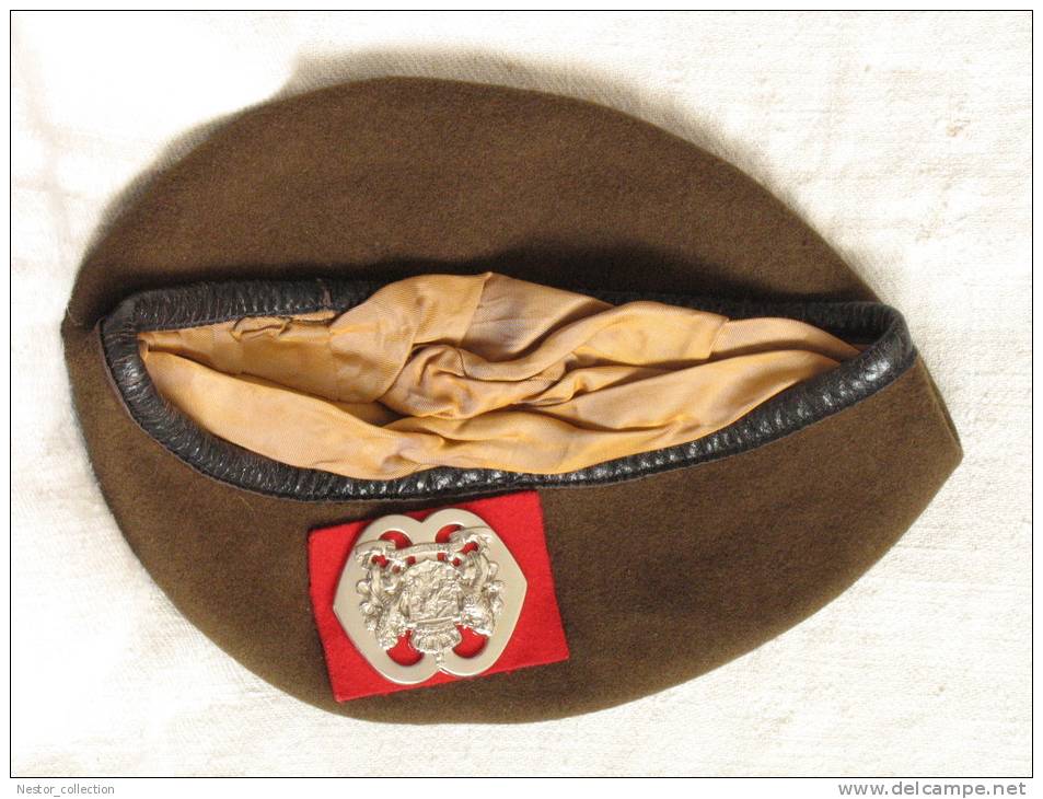 Béret Lions écusson Couronne Prusse ? Saxe ? « Je Maintiendrai » Rare   Militaria Costume Armée - Copricapi