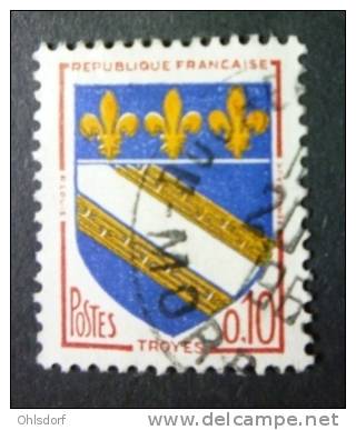 FRANCE 1963: Maury 1353 F, Impression Incomplète, O - LIVRAISON GRATUITE A PARTIR DE 10 EUROS - 1941-66 Armoiries Et Blasons