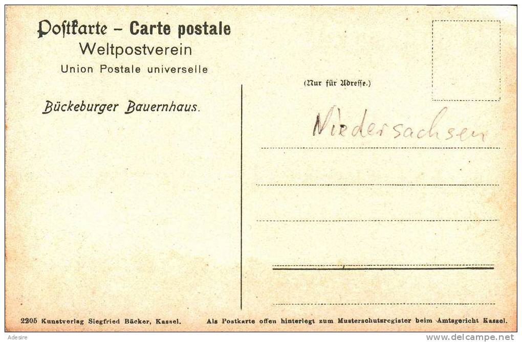 Bückenburger Bauernhaus, Karte Nicht Gelaufen Um 1910 - Other & Unclassified