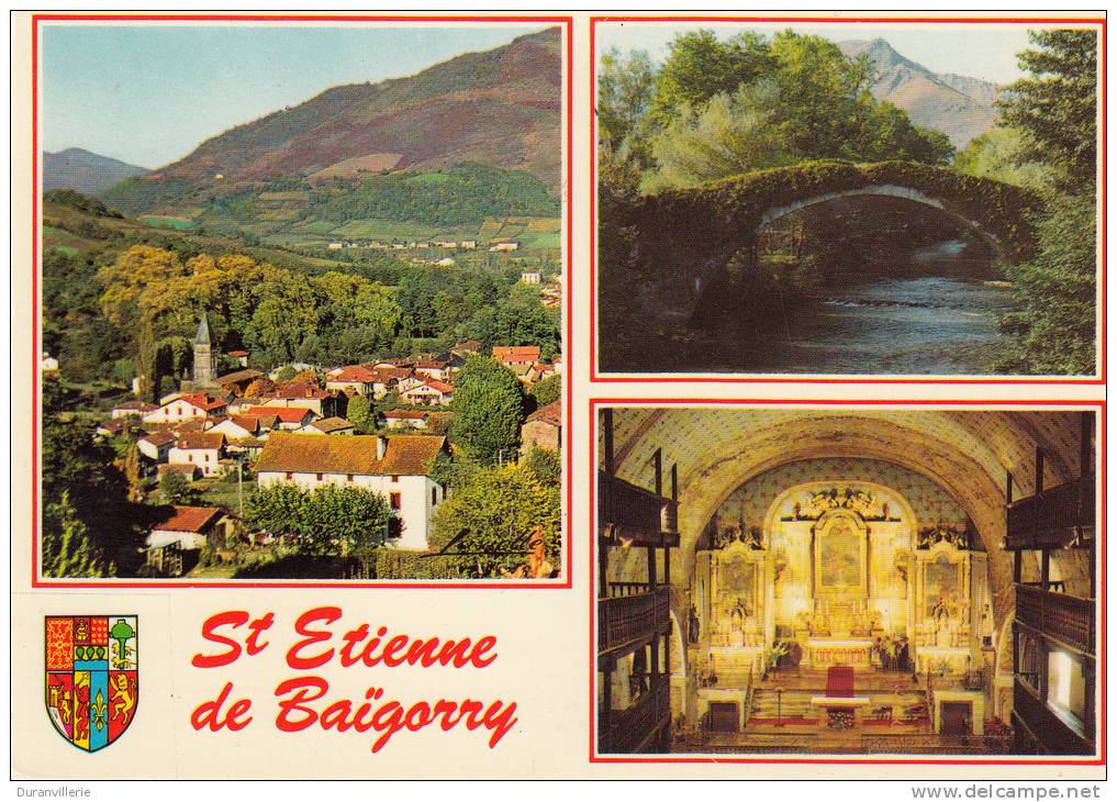 64 - Saint Etienne De Baigorry - Vue Générale - Pont Romain Sur La Nive Des Aldudes - Multi-vues - Saint Etienne De Baigorry
